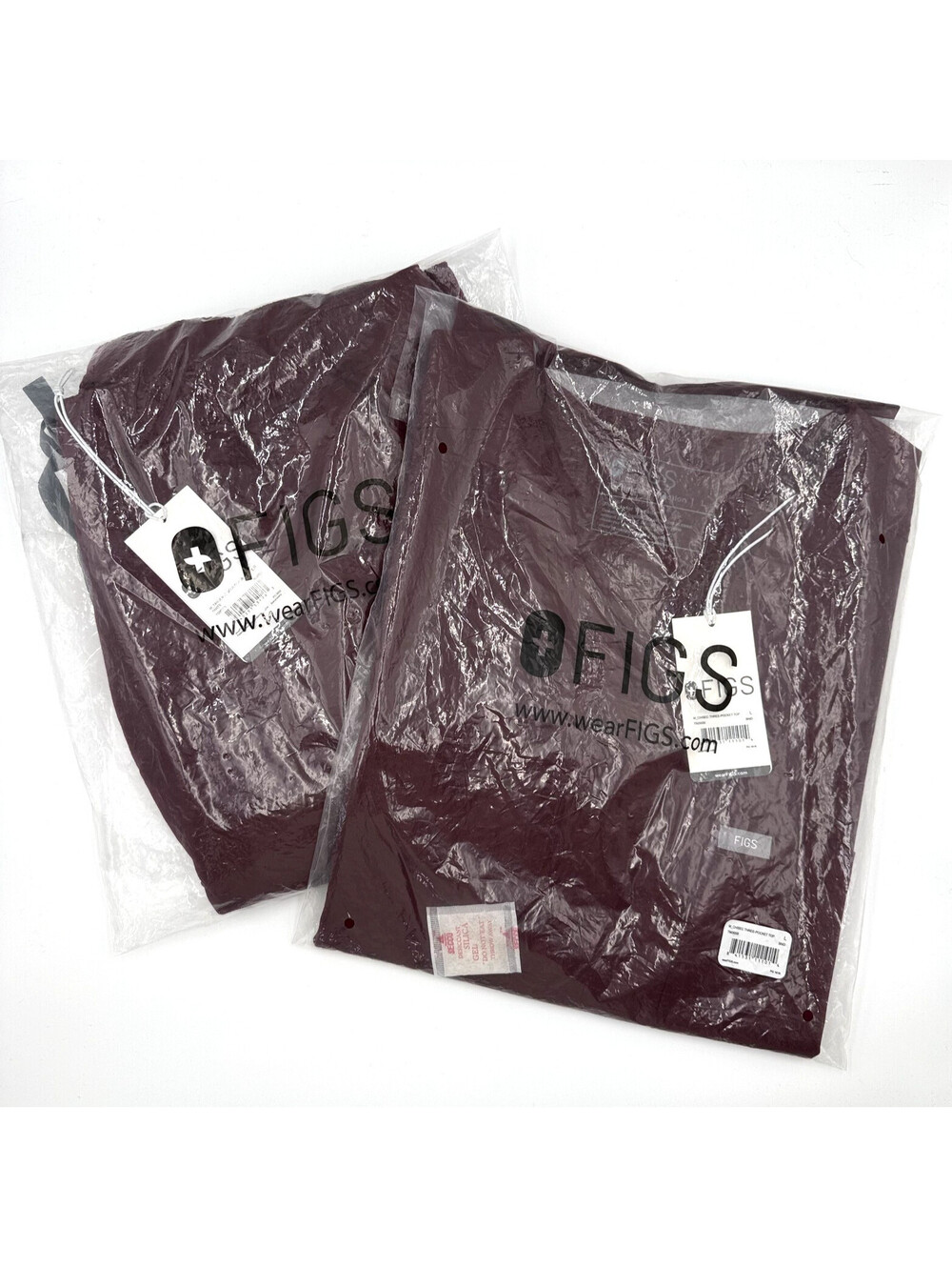 FIGS Chisec Scrub Top Tansen Jogger Pant Burgundy Set Mens L